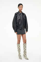 Sebastian High Heel Boot | White Snake