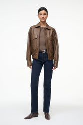 Eugene Leather Jacket | Truffle