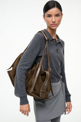 Large Harold Bag | Truffle Suede