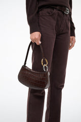 Ollie Bag | Espresso Croco