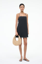 Laura Mini Coverup Dress | Black