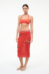 Levante Coverup Skirt | Riviera Flame