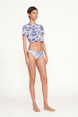 Fernanda Coverup Top | Blue Toile