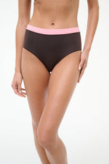 Devon High - Rise Bikini Bottom | Dark Chocolate Multi