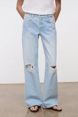 Gus Distressed Relaxed Jean | Salt Wash
