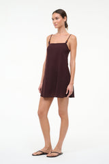 Laura Mini Coverup Dress | Dark Chocolate