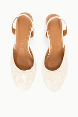 Alba Ballet Slingback Sandal | Ivory Satin