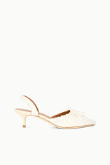 Alba Ballet Slingback Sandal | Ivory Satin