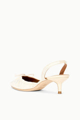 Alba Ballet Slingback Sandal | Ivory Satin