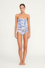 Francesca Bikini Top | Blue Toile