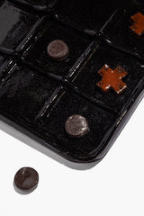 Ceramic Tic Tac Toe | Burnt Orange Glaze