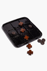 Ceramic Tic Tac Toe | Burnt Orange Glaze