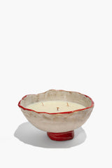 Ceramic Mushroom Candle | Natural Red