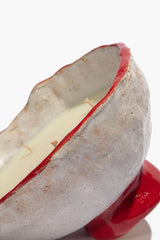 Ceramic Mushroom Candle | Natural Red