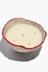 Ceramic Mushroom Candle | Natural Red