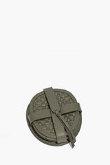 Grove Woven Leather Coasters | Moss