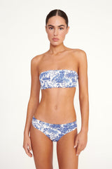 Mala Bikini Top | Blue Toile