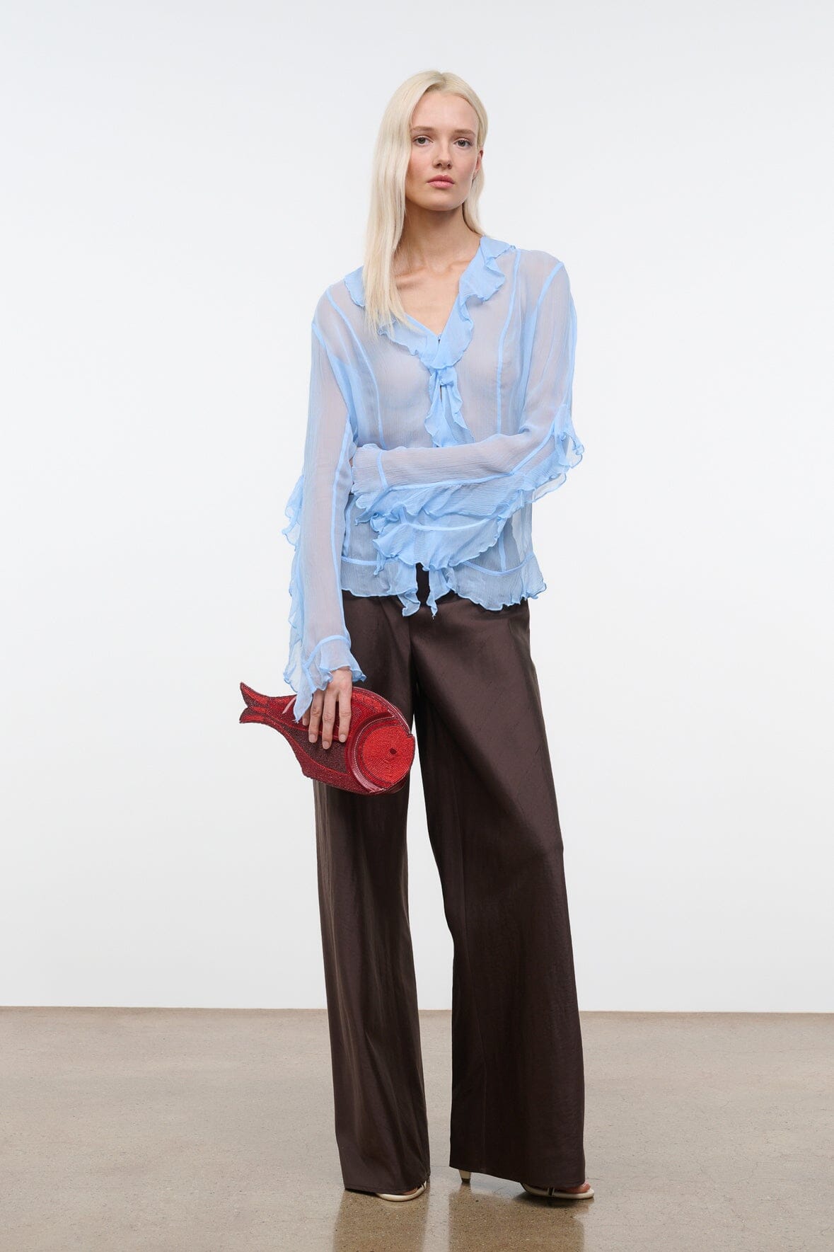 Stroll Silk Dupioni Pant | Earth