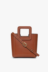 Mini Shirley Leather Bag | Saddle