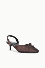 Alba Ballet Slingback Sandal | Espresso Satin