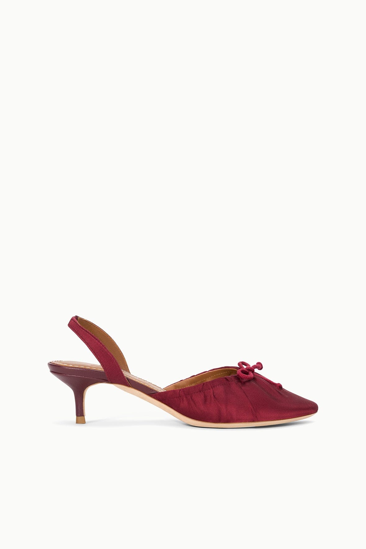 Alba Ballet Slingback Sandal | Oxblood Satin