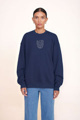CUSTOM Kmsumu x C.BONZ OVERSIZED SWEATSHIRT | NAVY