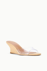 Brigitte Wedge Sandal | Porcini Pvc