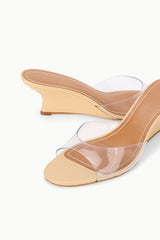 Brigitte Wedge Sandal | Porcini Pvc