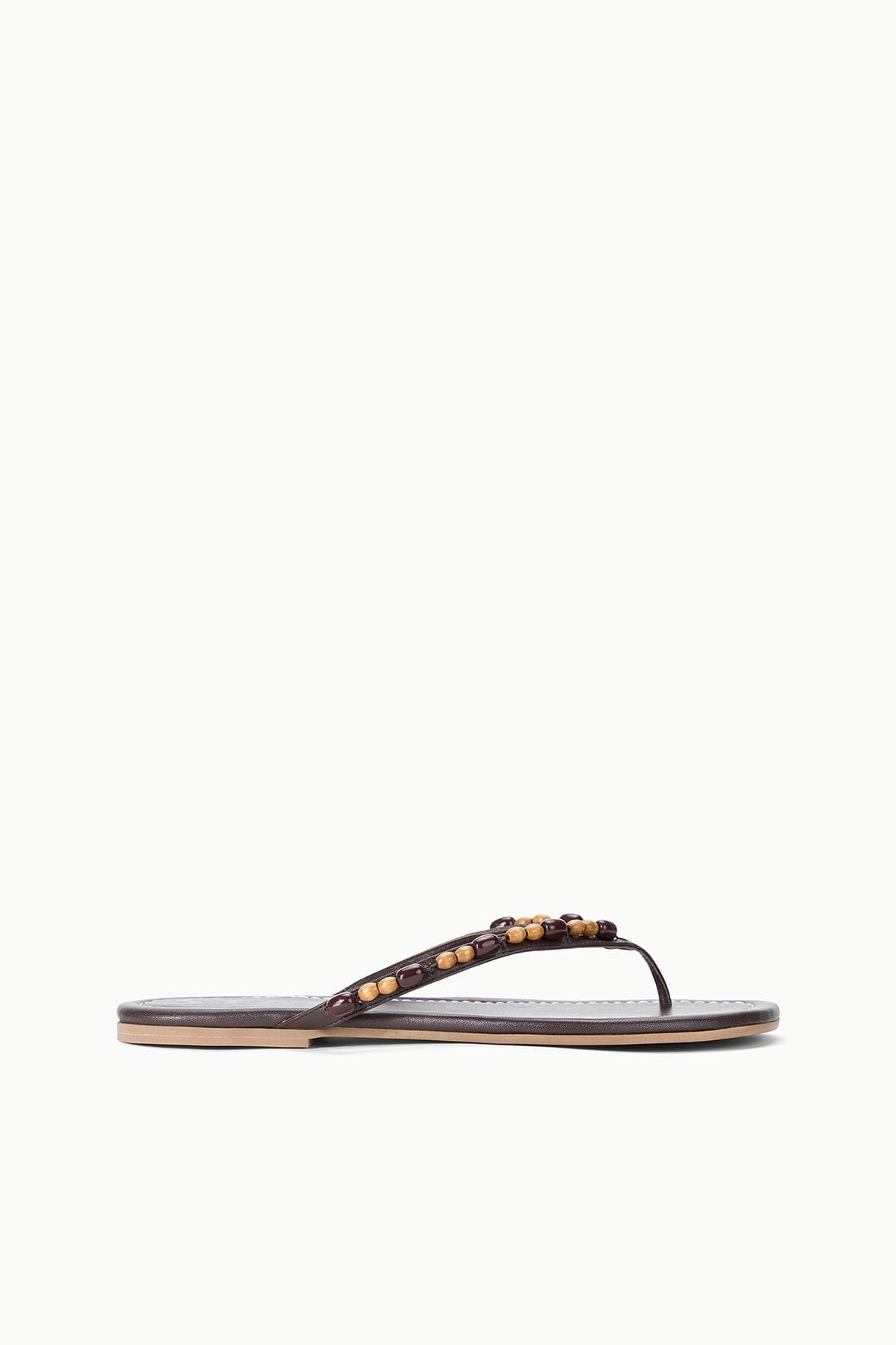 Freja Thong Sandal | Wood Beads