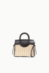 Maude Mini Wicker Carryall | Natural Espresso