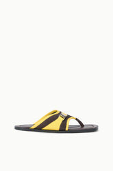 Kacey Thong Sandal | Espresso Lemon