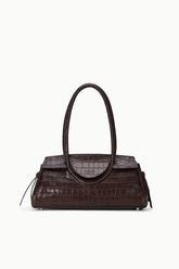 Maude Shoulder Bag | Espresso Croco
