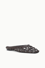 Otto Flat Mule | Espresso Knotted