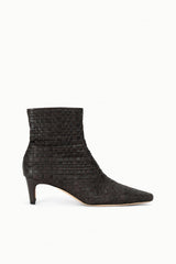 Wally Ankle Boot | Espresso Woven Leather