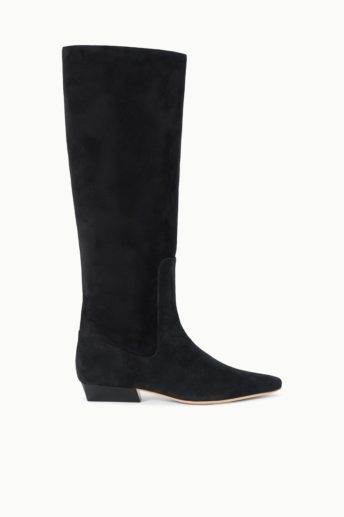 Wally Flat Boot | Black Suede
