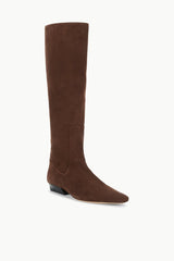 Wally Flat Boot | Mahogany Suede