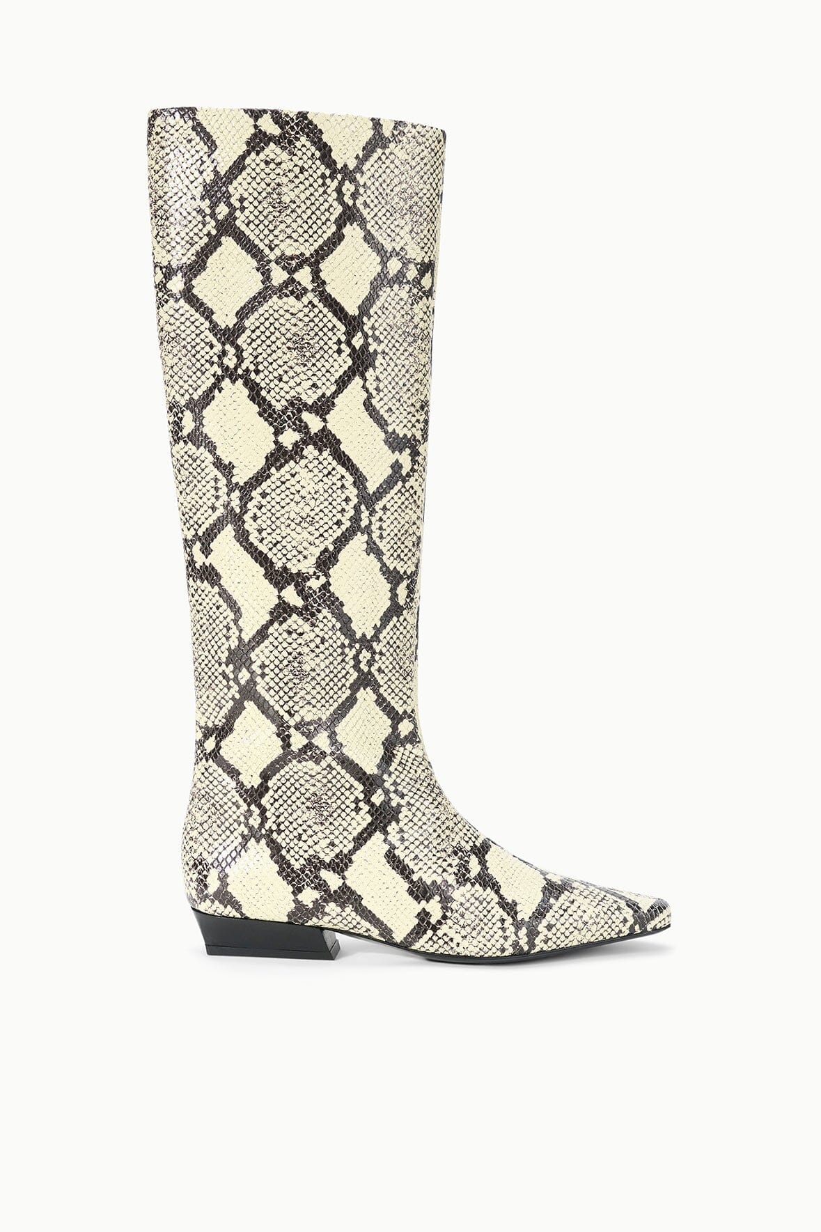 Wally Flat Boot | White Snake