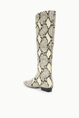Wally Flat Boot | White Snake