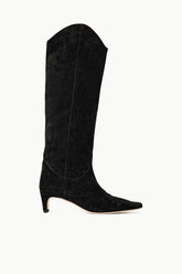 Western Wally Boot | Black Suede