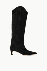 Western Wally Boot | Black Suede