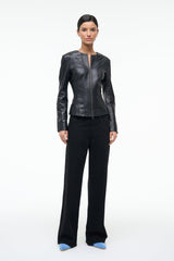 Wells Leather Jacket | Black