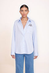 CUSTOM Kmsumu x C.BONZ CLASSIC OVERSIZED SHIRT | OXFORD BLUE