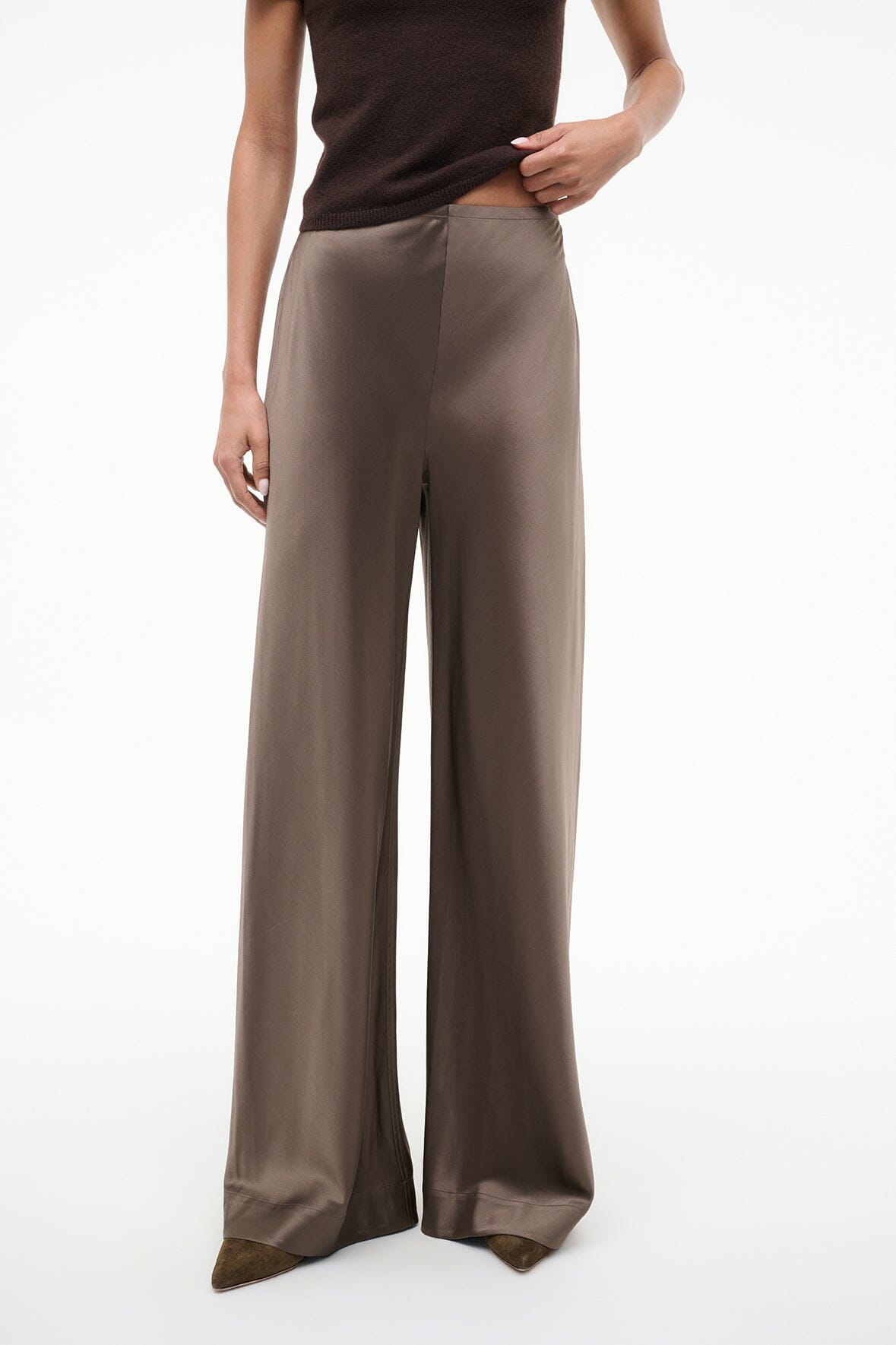 Stroll Silk Pant | Truffle