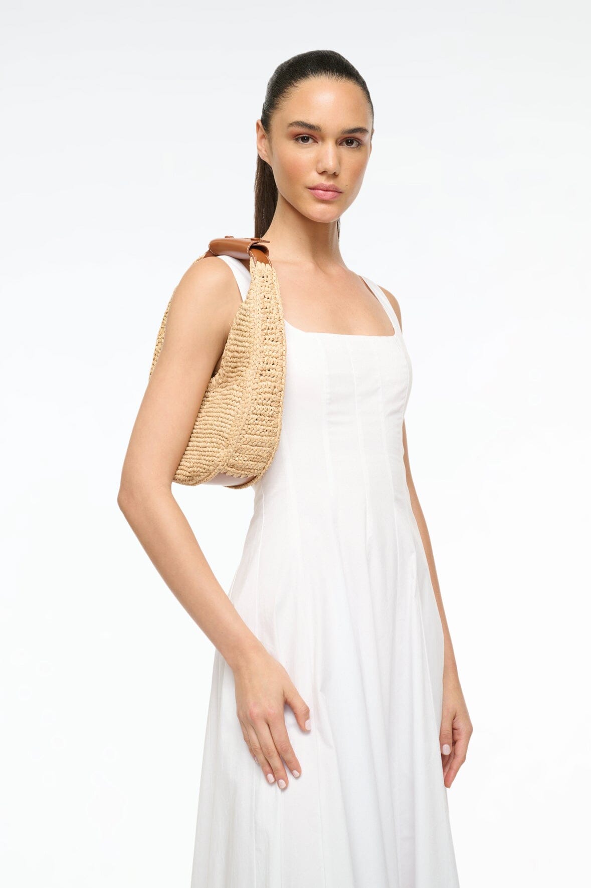 Moon Raffia Bag | Natural Raffia
