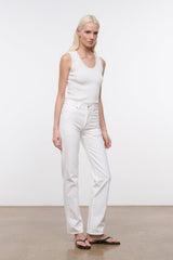 Teddy Straight Jean | White
