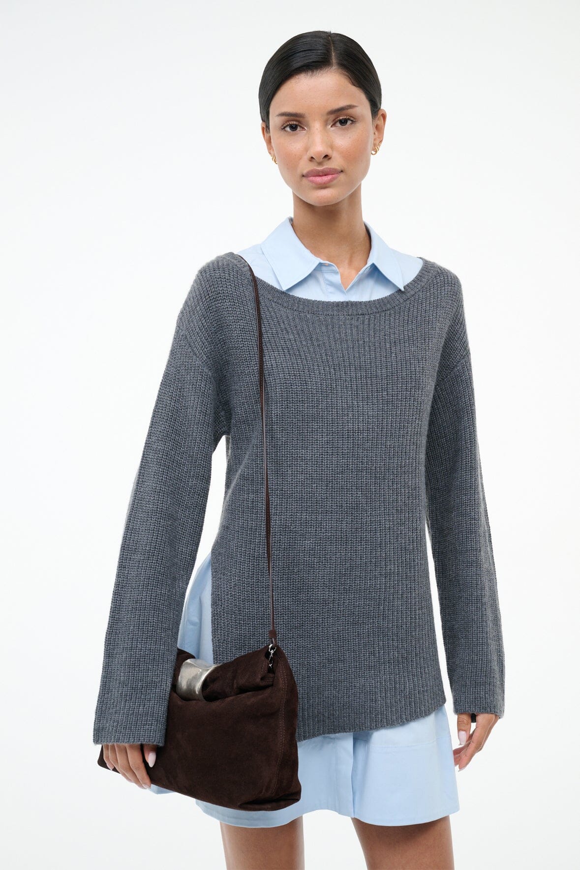Cuff Clutch | Espresso Suede