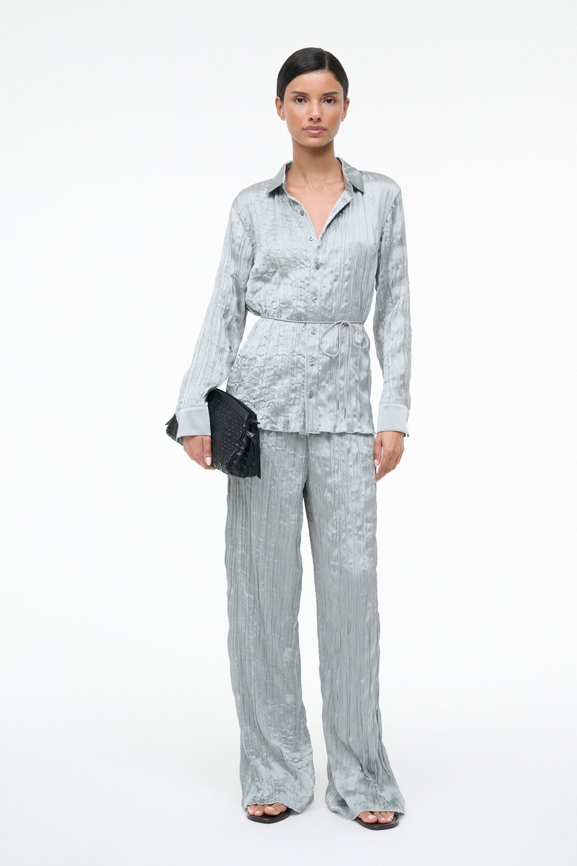 Nami Pant | Silver Sage Plisse