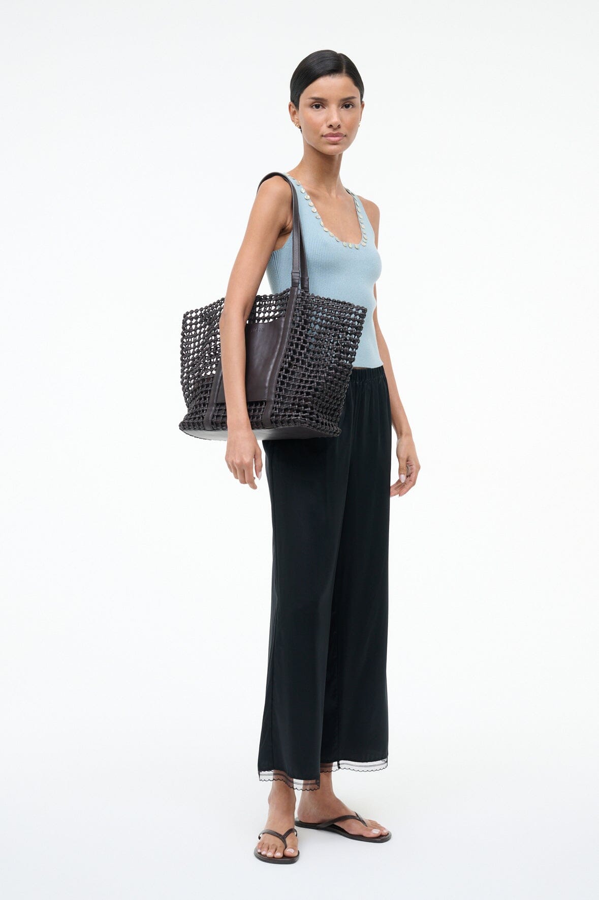 Getaway Hand - Knotted Tote Bag | Espresso