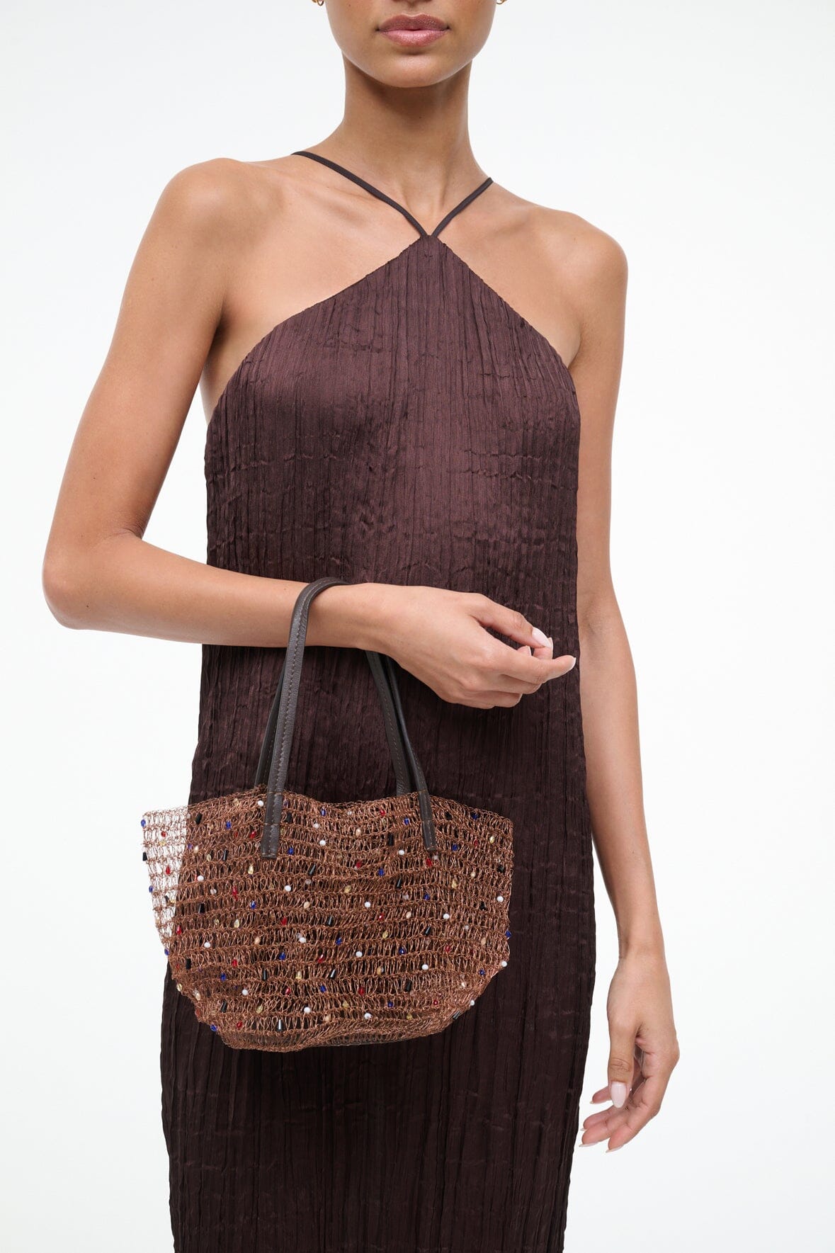 Jewel Bucket Bag | Multi Color Beads