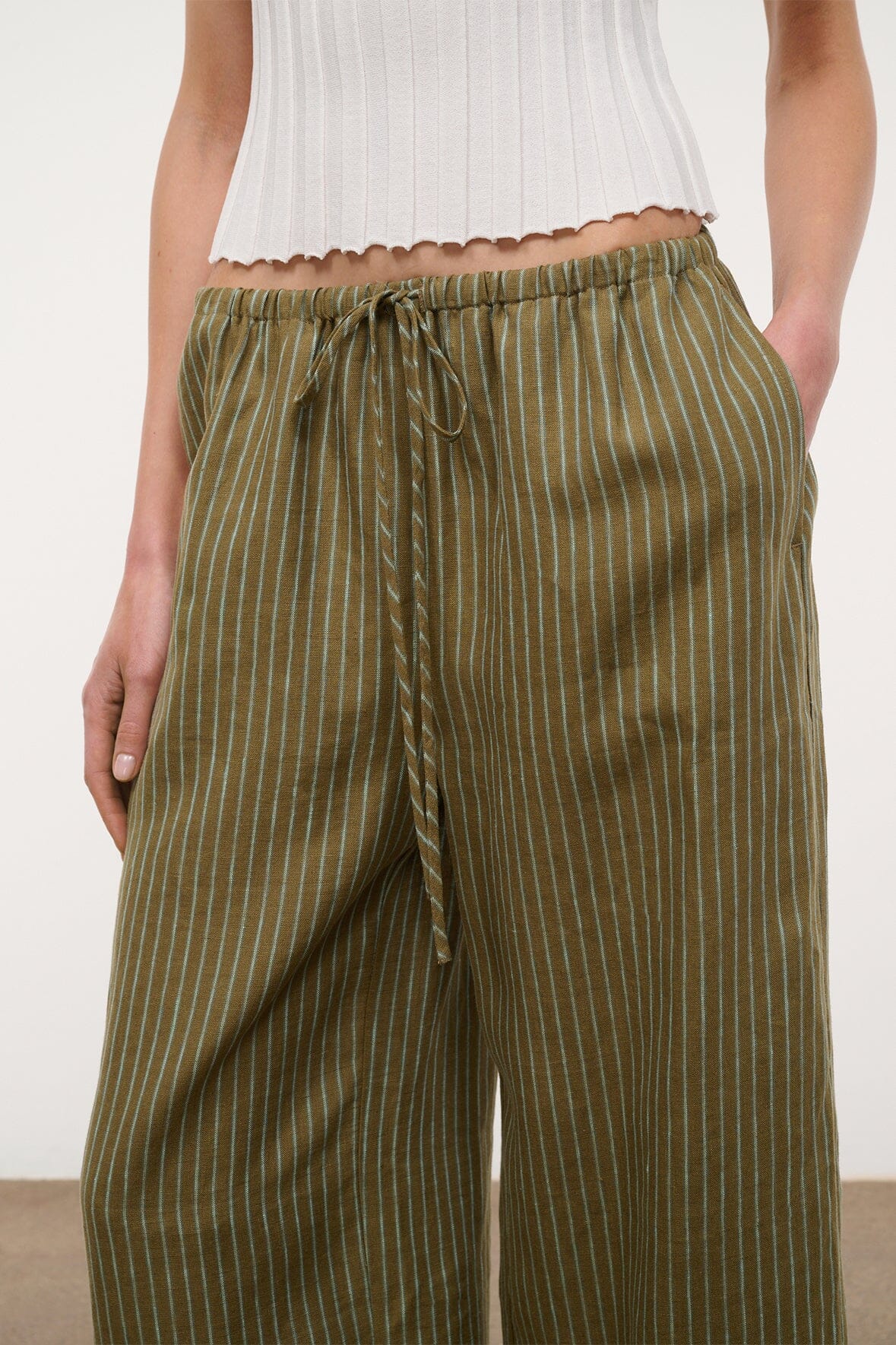 Mateo Linen Pant | Porto Stripe